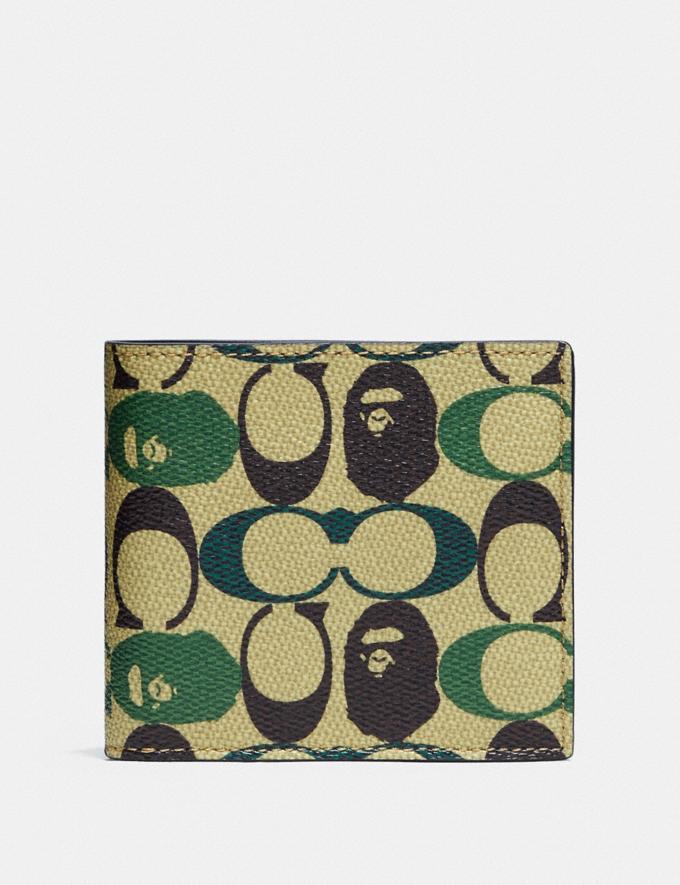 BAPE X COACH COIN WALLET IN SIGNATURE CANVAS WITH APE HEAD