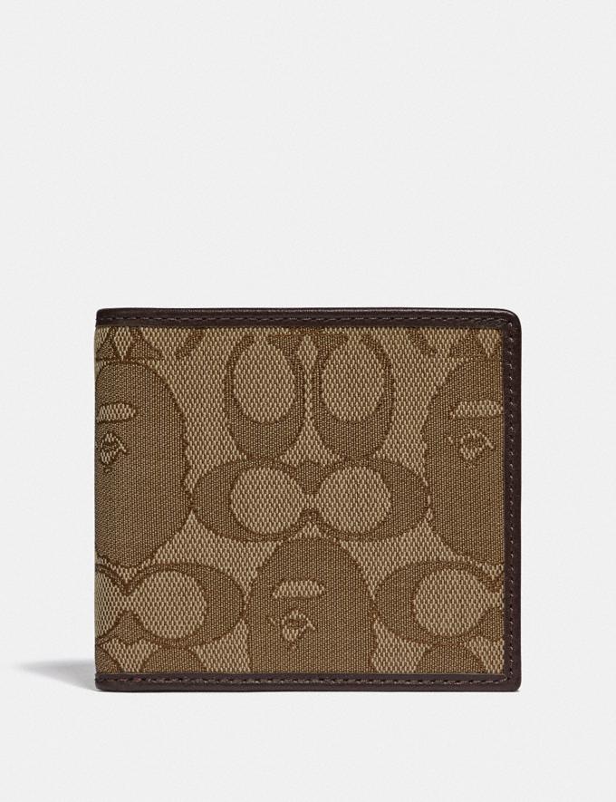 BAPE X COACH COIN WALLET IN SIGNATURE JACQUARD WITH APE HEAD
