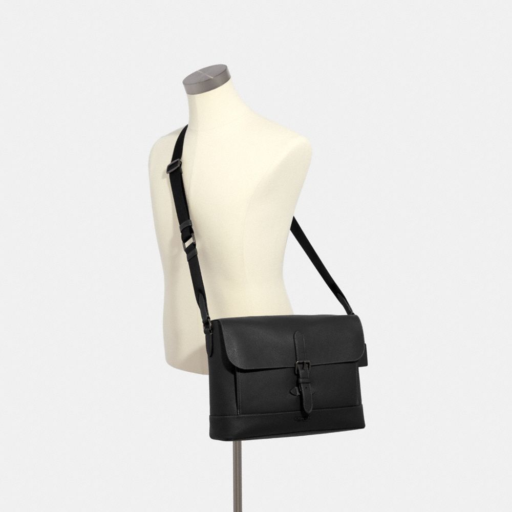 coach black tote with red lining
