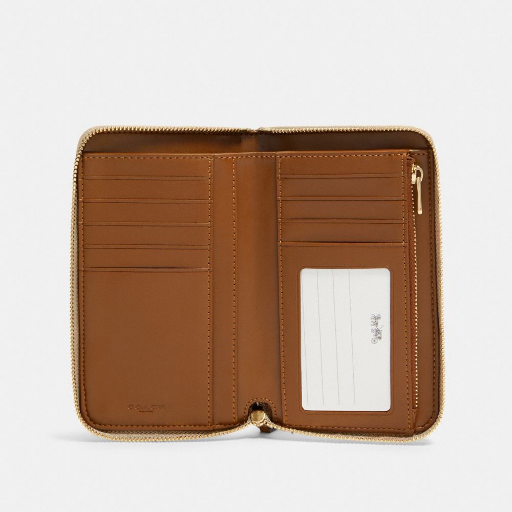 MEDIUM ID ZIP WALLET IN SIGNATURE CANVAS - Alternate View 1