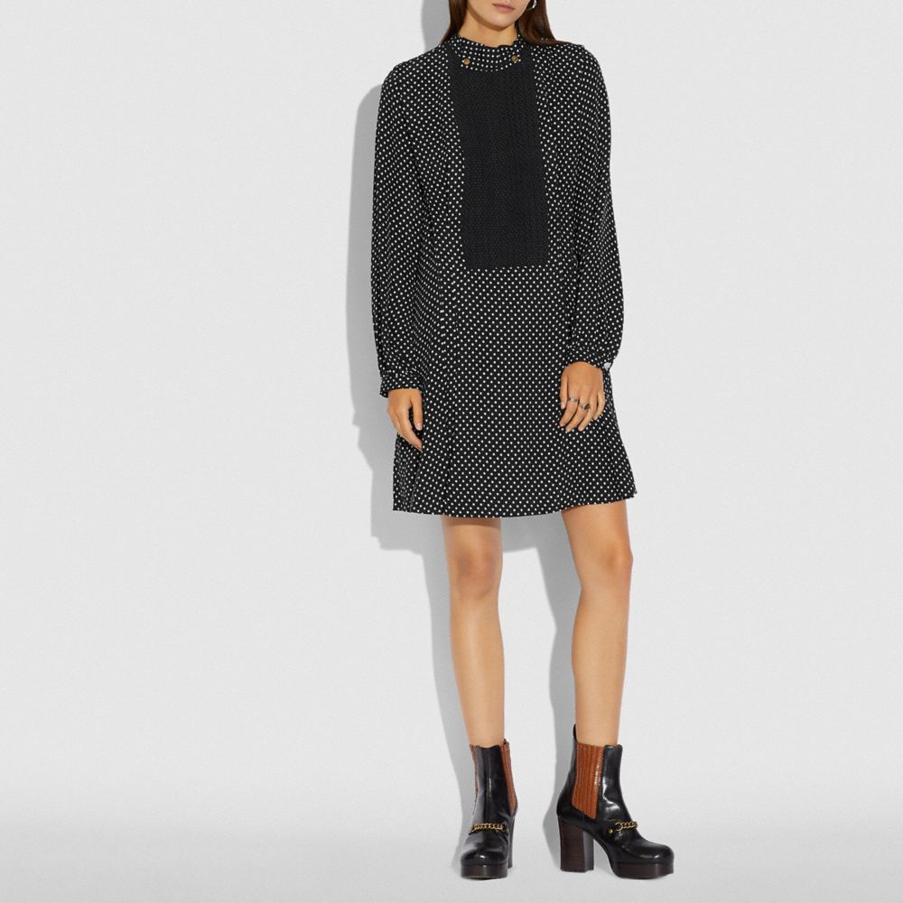 Coach Latzkleid Mit Falten Und Punkten