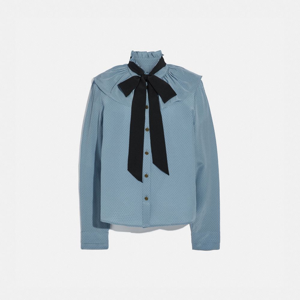 Coach Bluse Mit Gerafftem Kragen