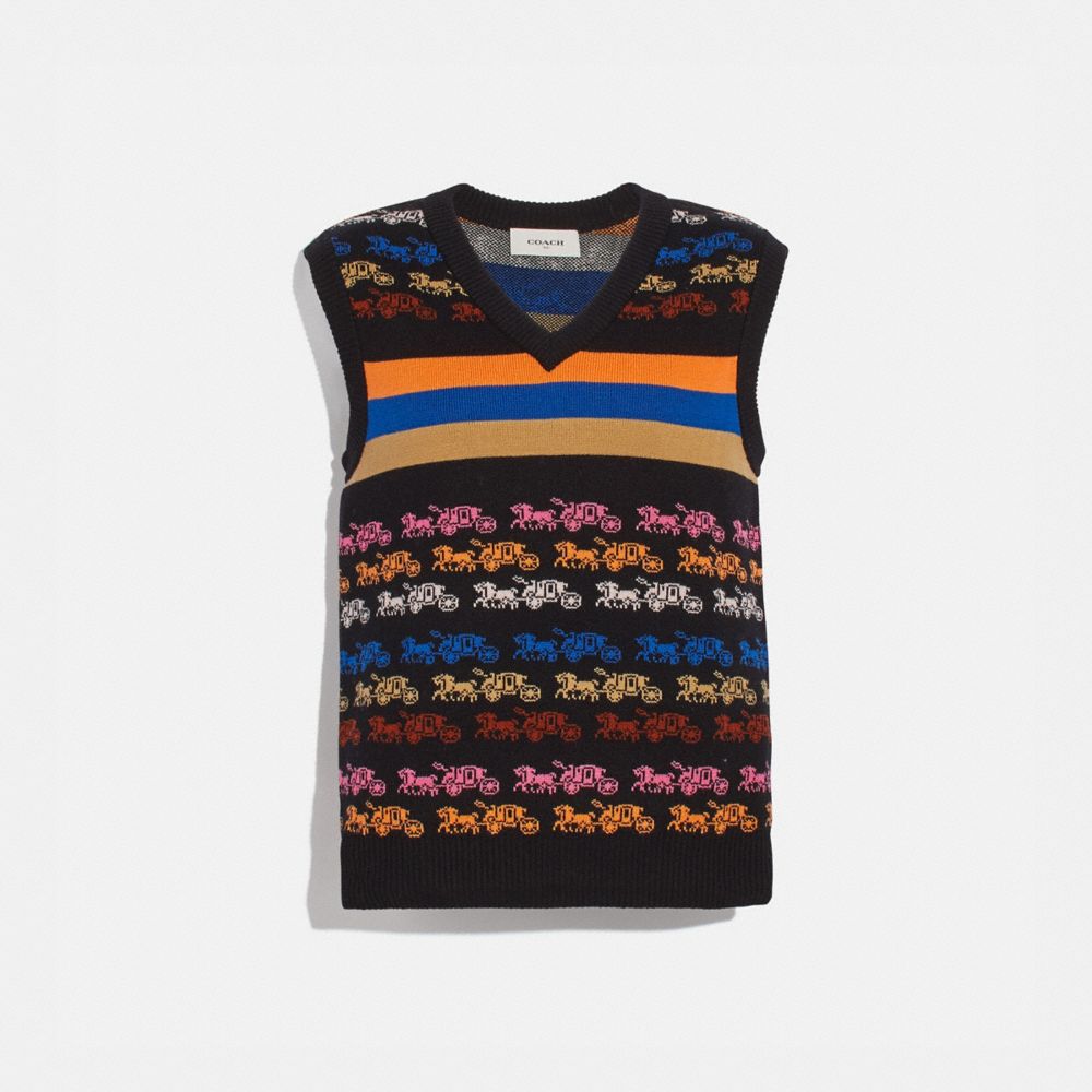 graphic sweater vest