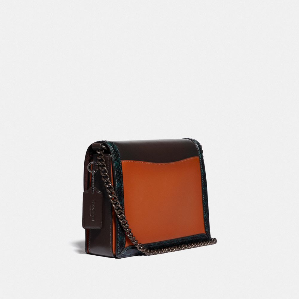 COACH Hutton Shoulder Bag In Colorblock With Snakeskin Detail