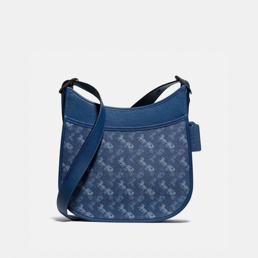 blue coach shoulder bag