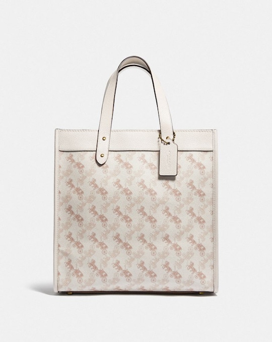 FIELD TOTE WITH HORSE AND CARRIAGE PRINT