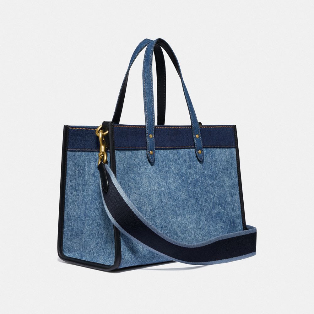 coach denim tote