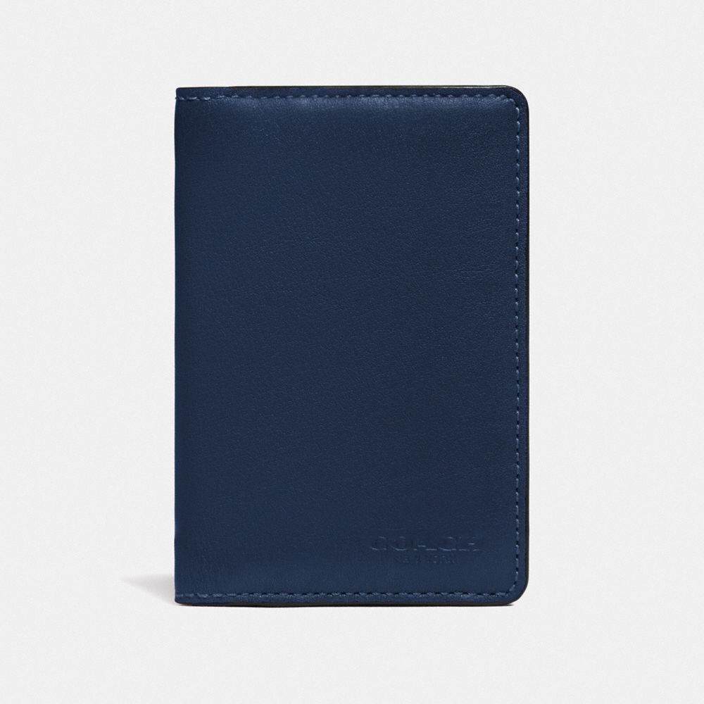 navy blue coach wallet