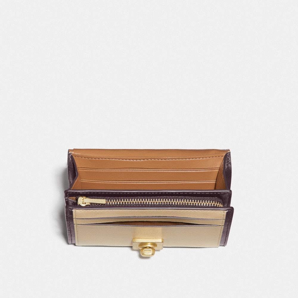 Coach Hutton Wallet in Colorblock Brass/Taupe Ginger Multi Bags WOMEN'S COLLECTIONS Hutton Alternate View 2