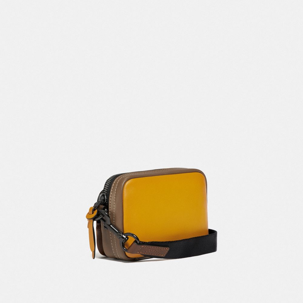 Coach Pacer Convertible Double Pouch in Colorblock Signature Canvas With Coach Patch Khaki/Flax VIP SALE Men's Sale Accessories Alternate View 1