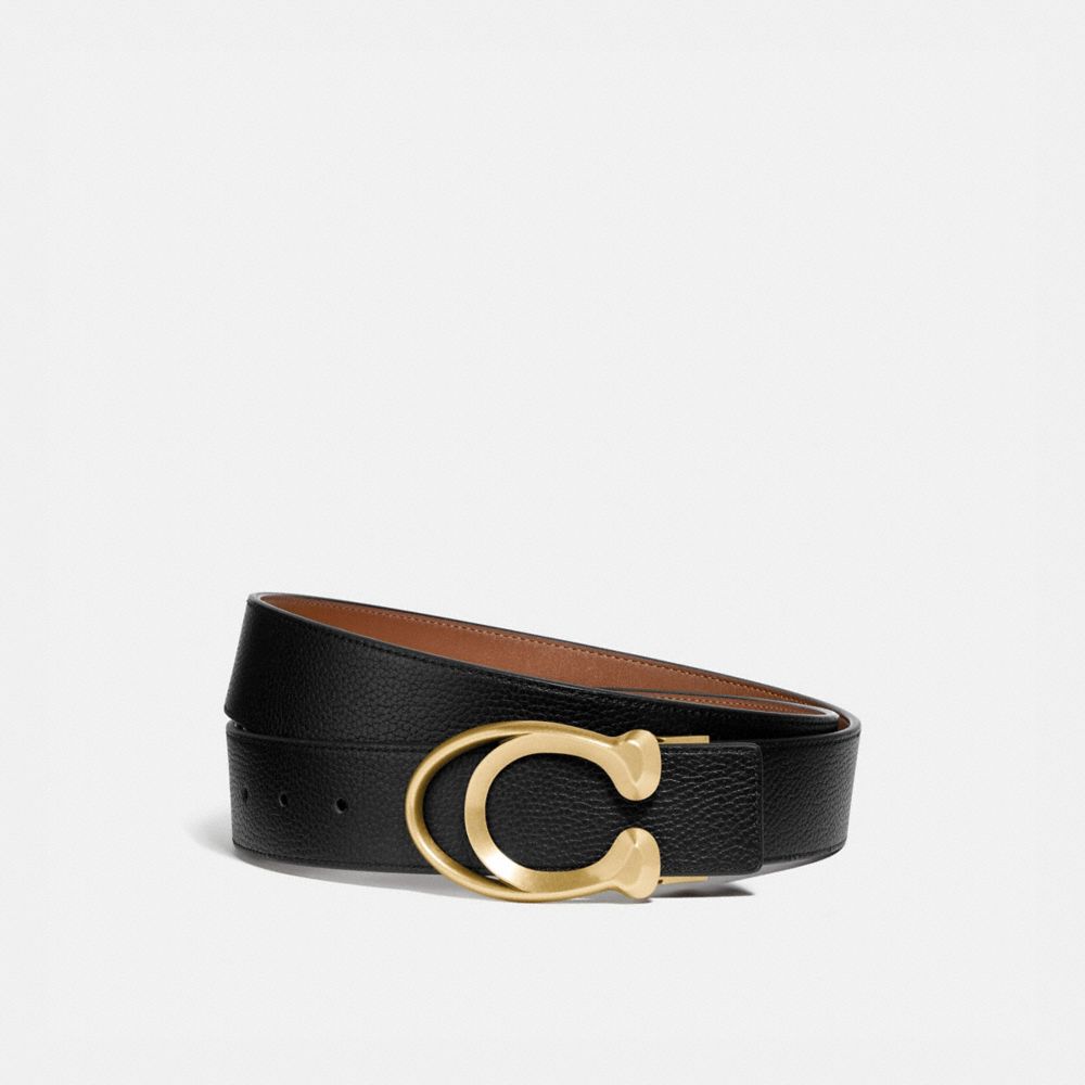 coach signature buckle belt