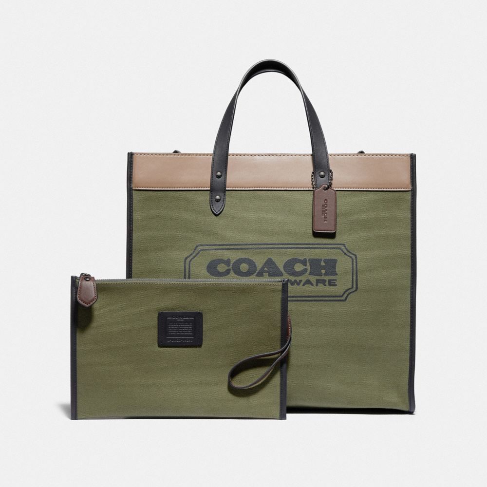 coach green tote