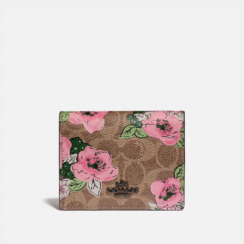 coach wallet flower