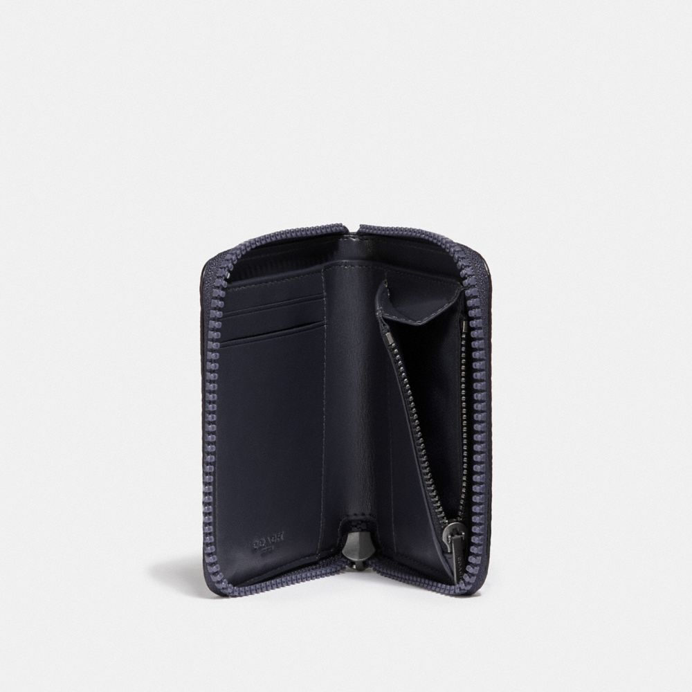 COACH Small Zip Around Wallet With Horse And Carriage Print And