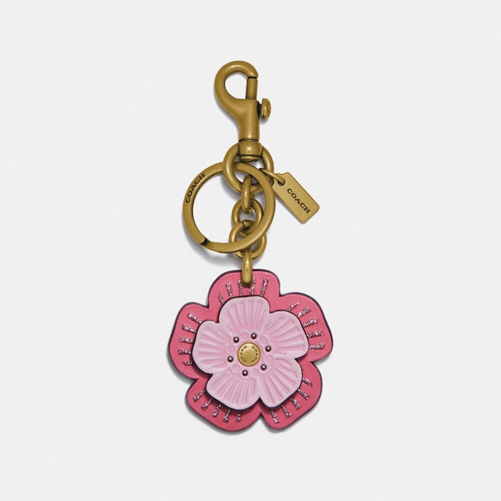 coach tea rose bag charm