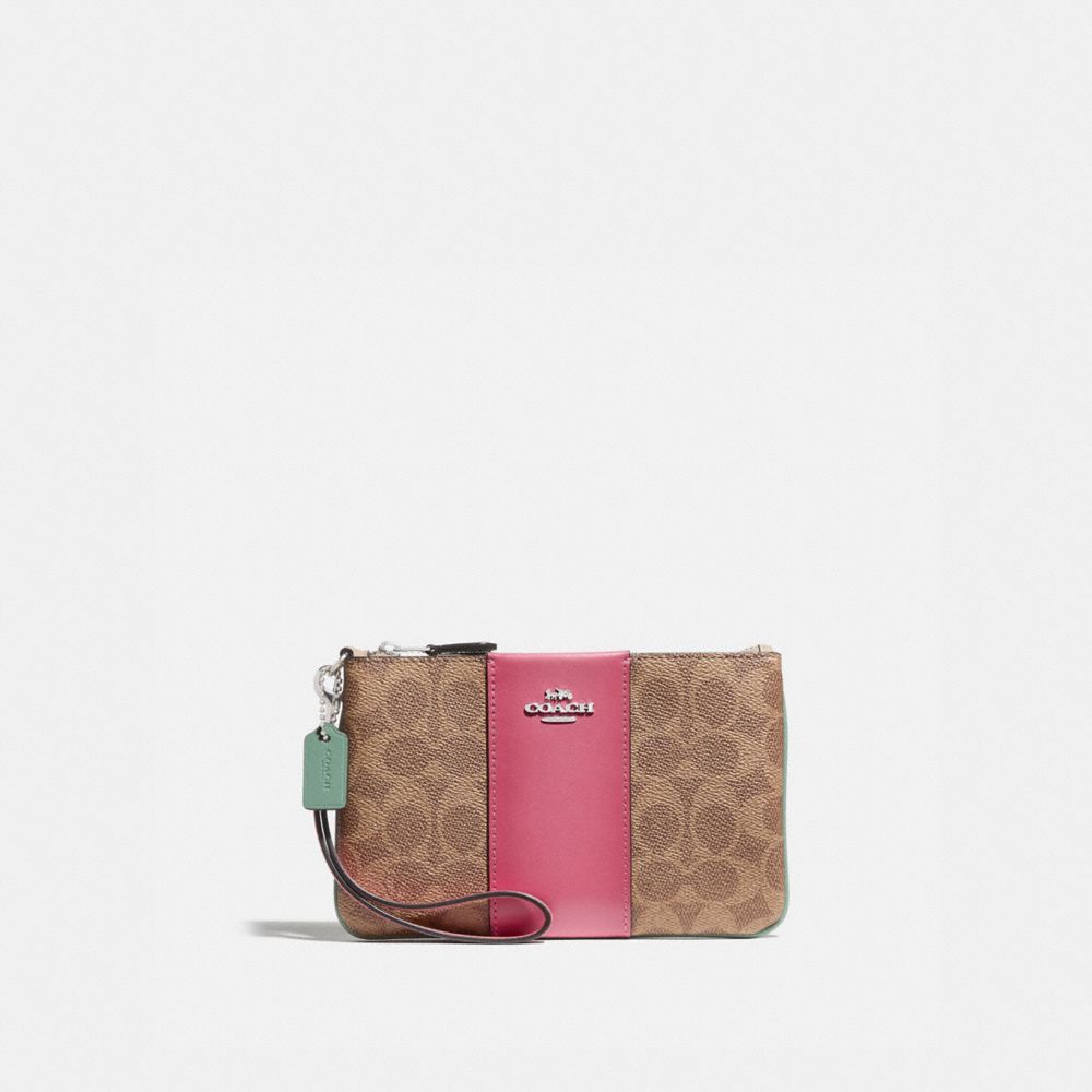 coach tan wristlet