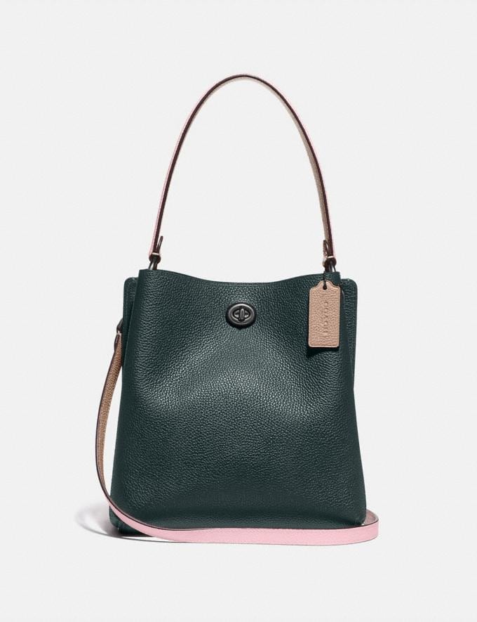 Coach Charlie Bucket Bag 21 in Colorblock Pewter/Pne Grn Aurora Multi Private Sale For Her Bags  