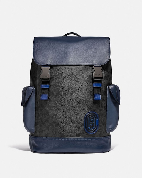 RIVINGTON BACKPACK IN SIGNATURE CANVAS WITH COACH PATCH