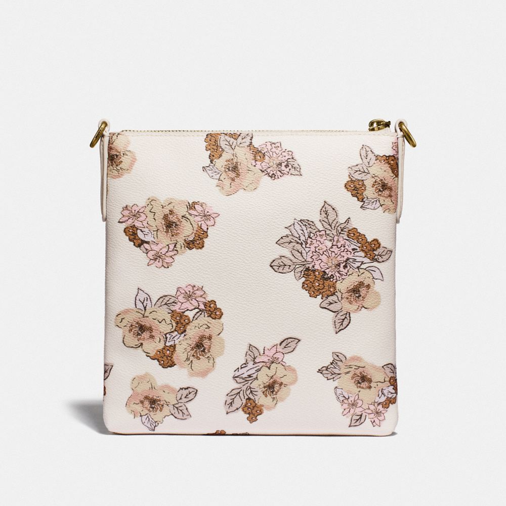 coach kitt messenger crossbody rose print chalk