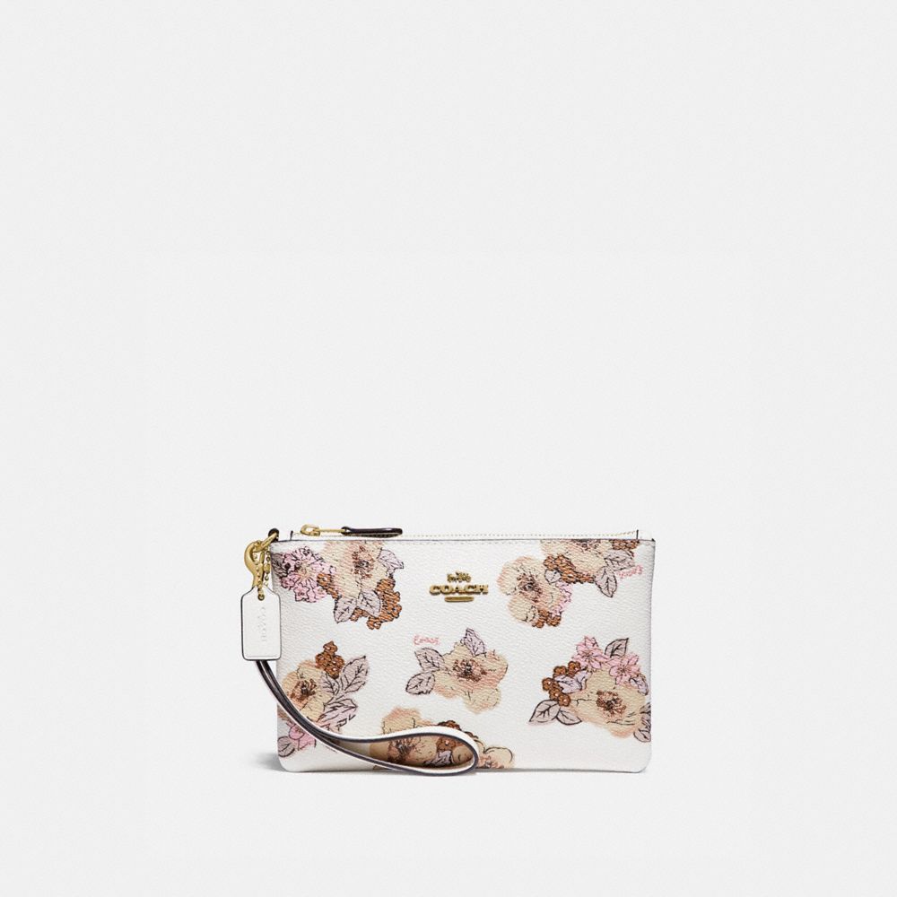 COACH Small Wristlet With Floral Bouquet Print