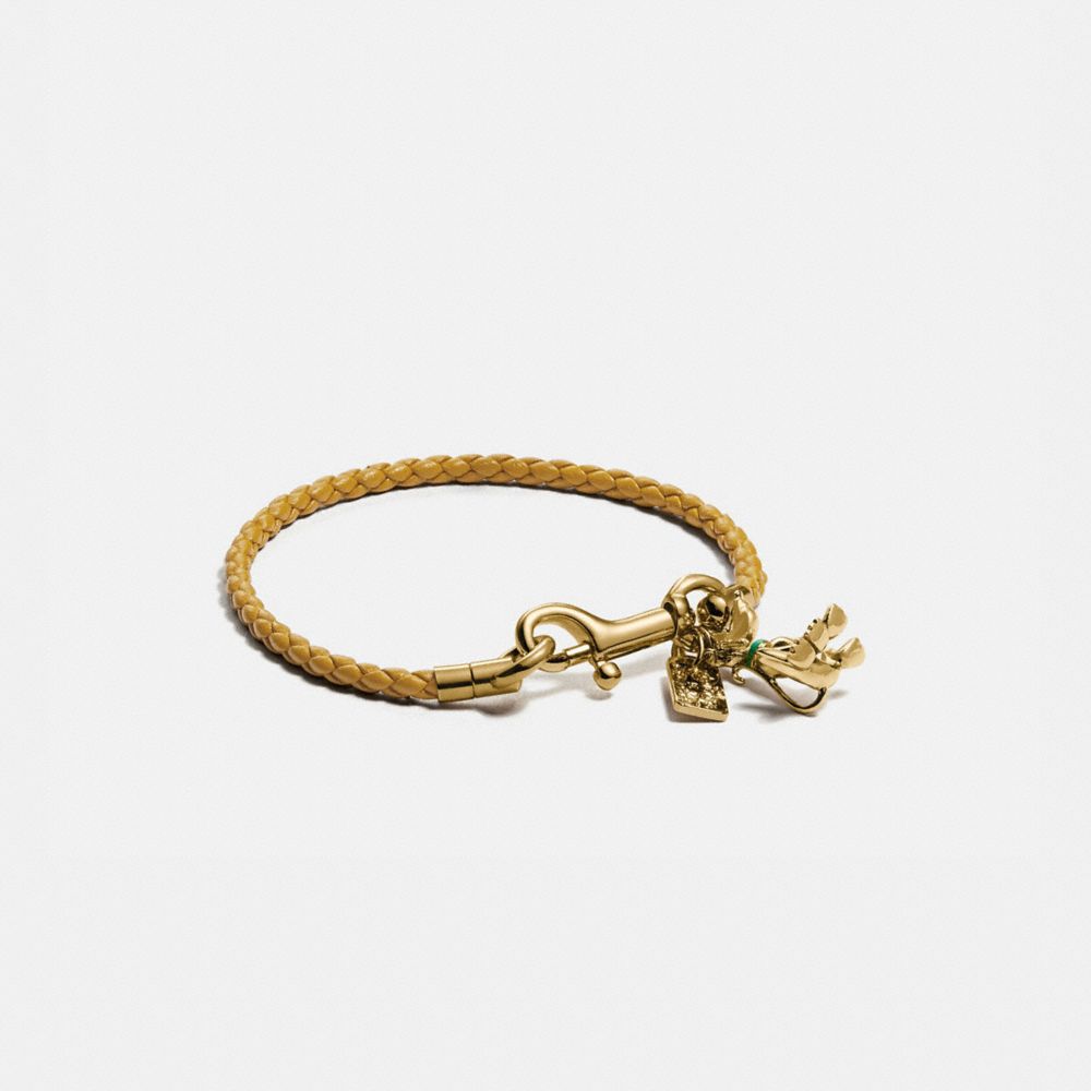COACH Disney X Braided Friendship Bracelet With Pluto Charm