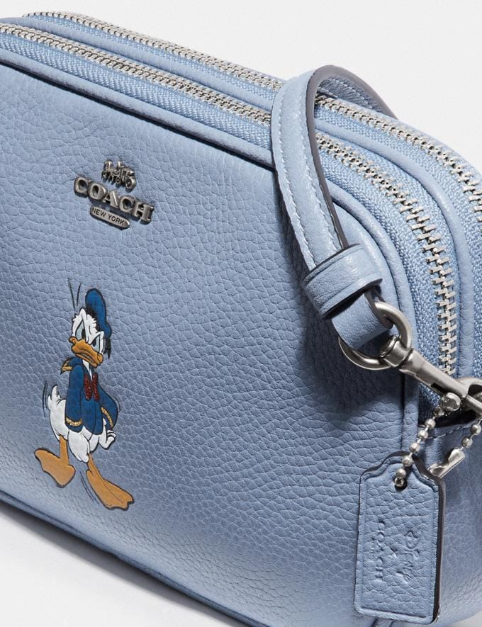 COACH Disney X Sadie Crossbody Clutch With Donald Duck Motif