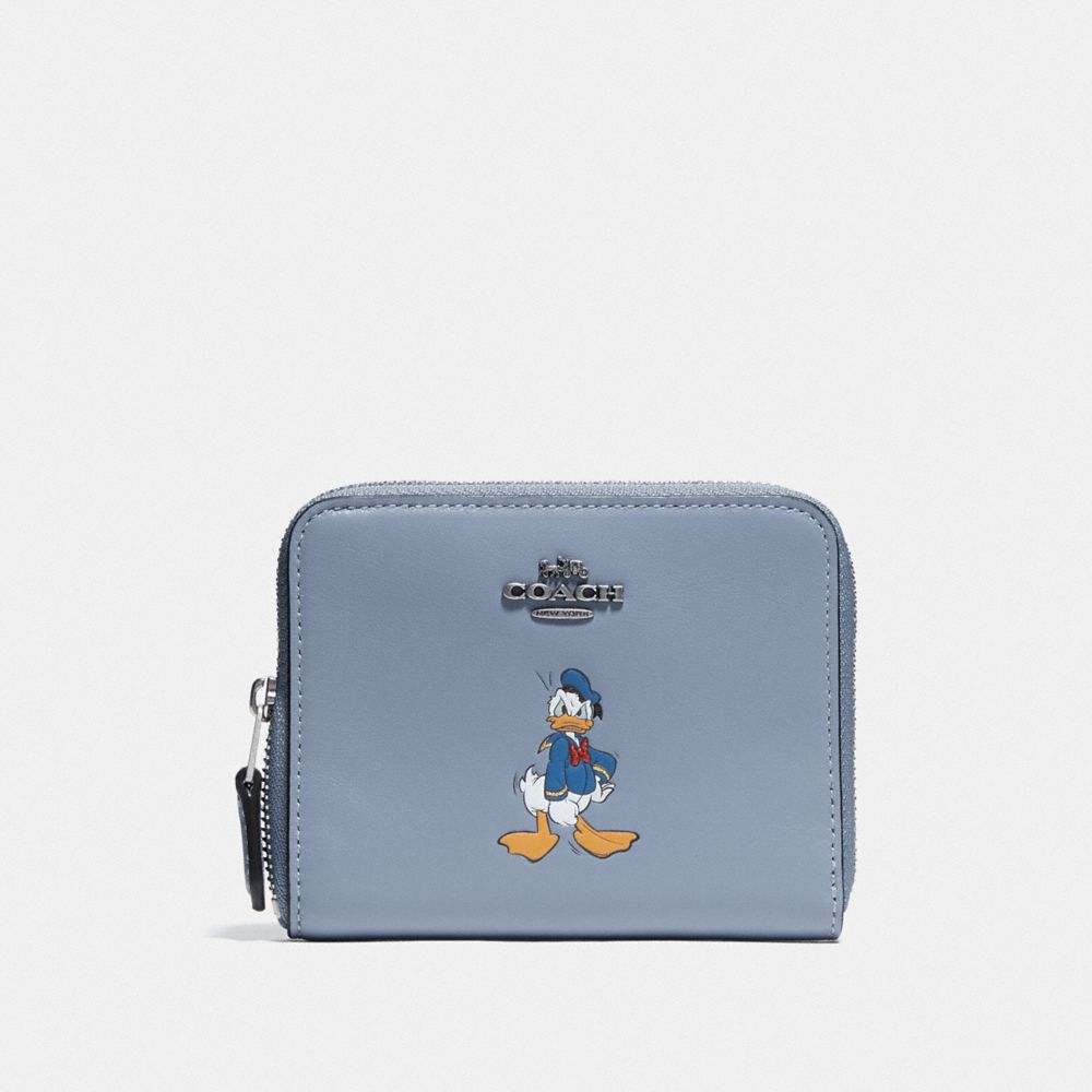 COACH Disney X Small Zip Around Wallet With Donald Duck Motif