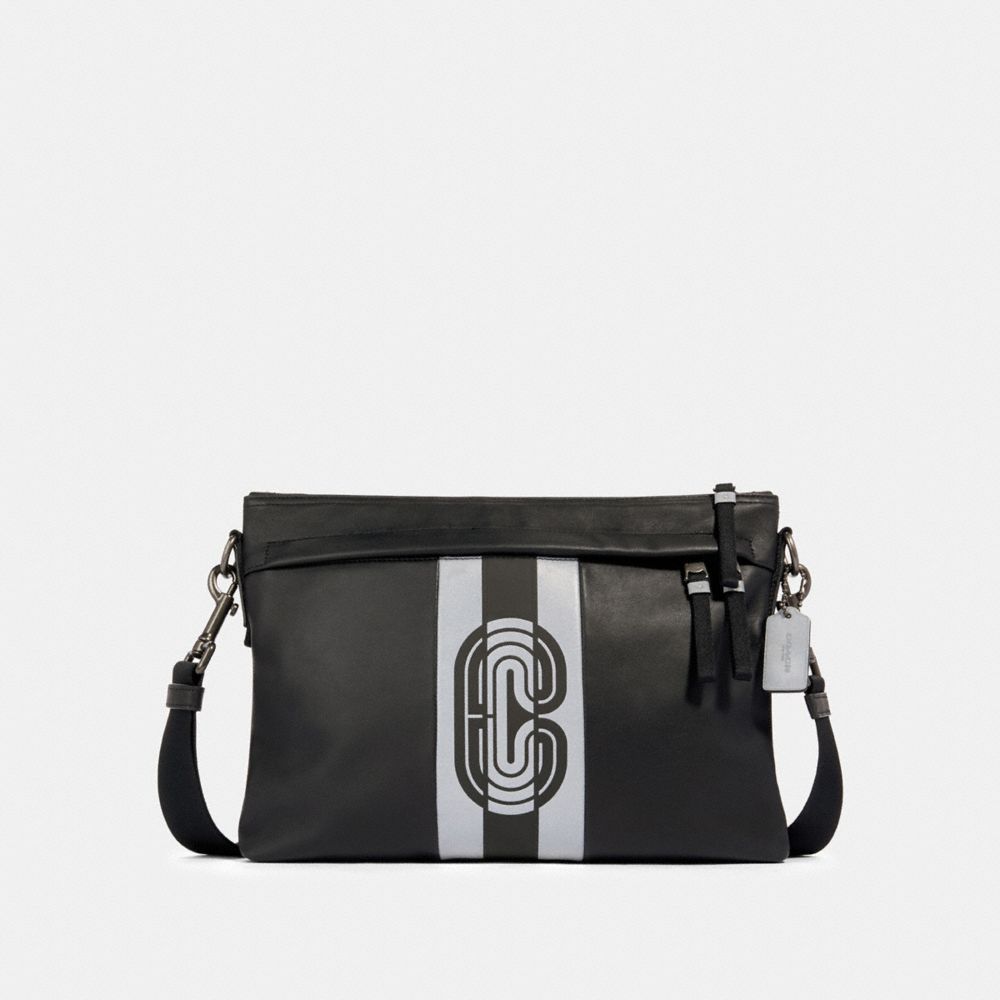 reflective messenger bag