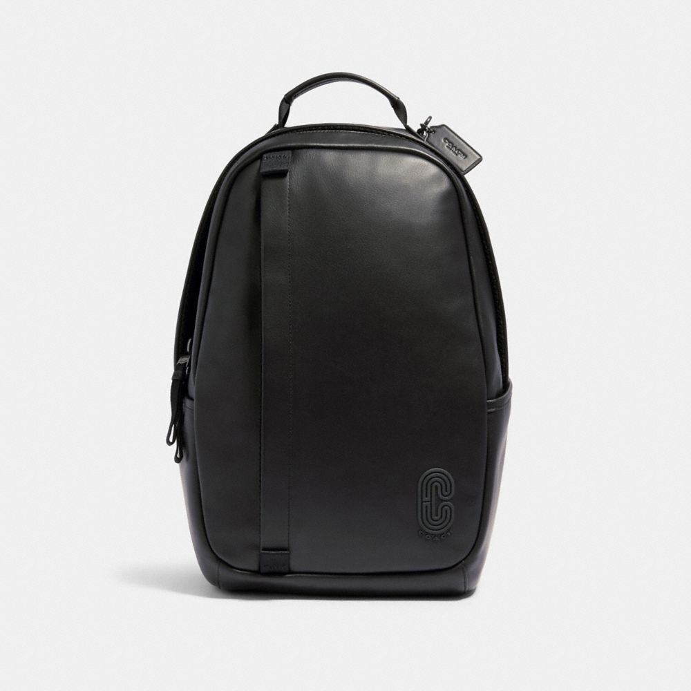 black mini coach backpack