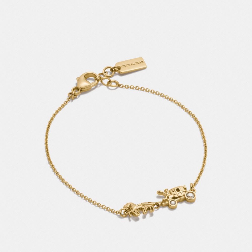 COACH: Demi-Fine Horse and Carriage Chain Bracelet