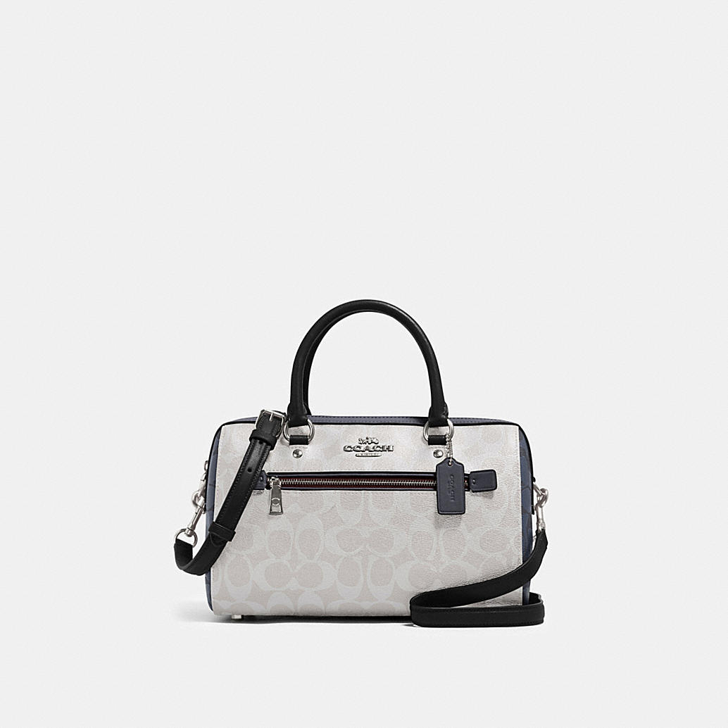ROWAN SATCHEL IN BLOCKED SIGNATURE CANVAS | COACH® Outlet