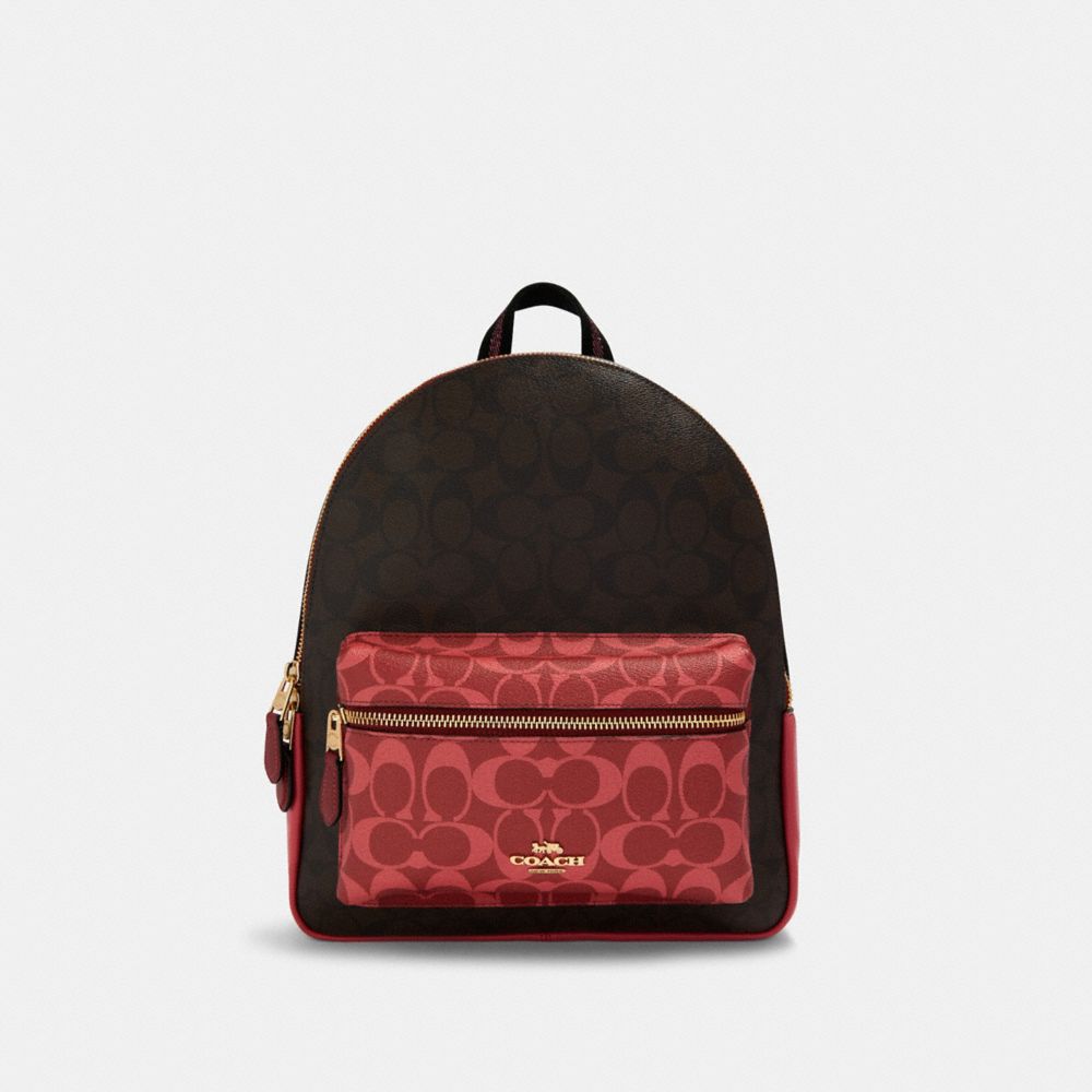 charlie backpack in signature canvas