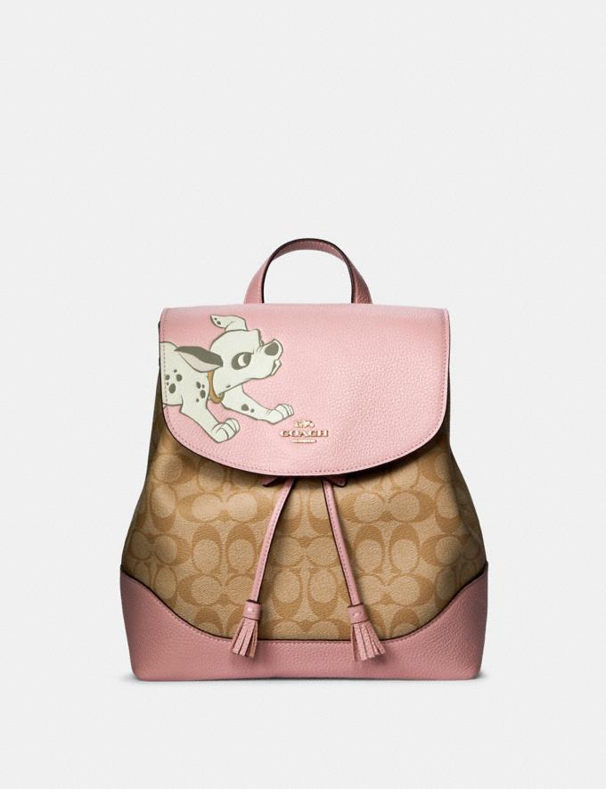 Disney X Coach Elle Backpack In Signature Canvas With Dalmatian Coach Outlet