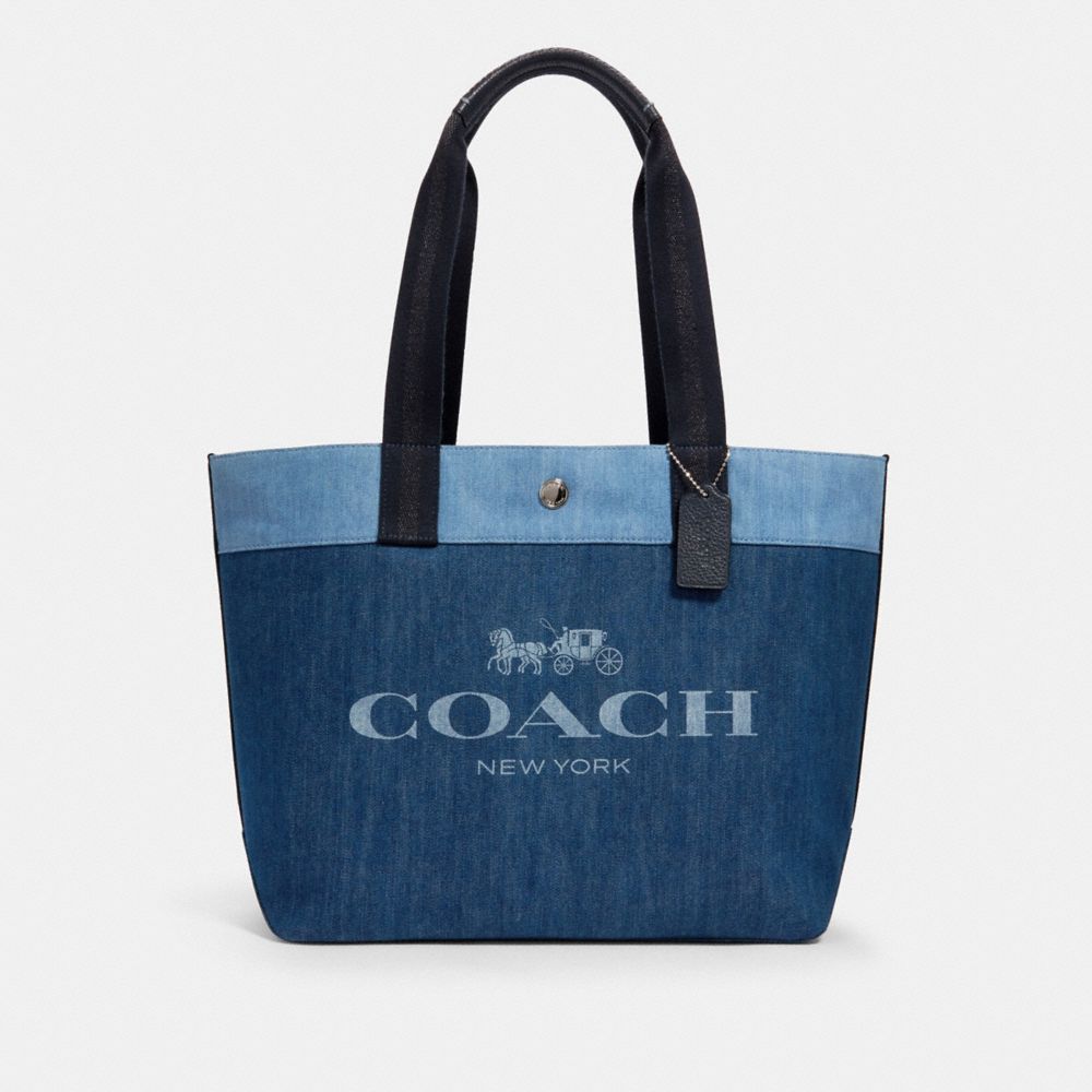 coach denim satchel