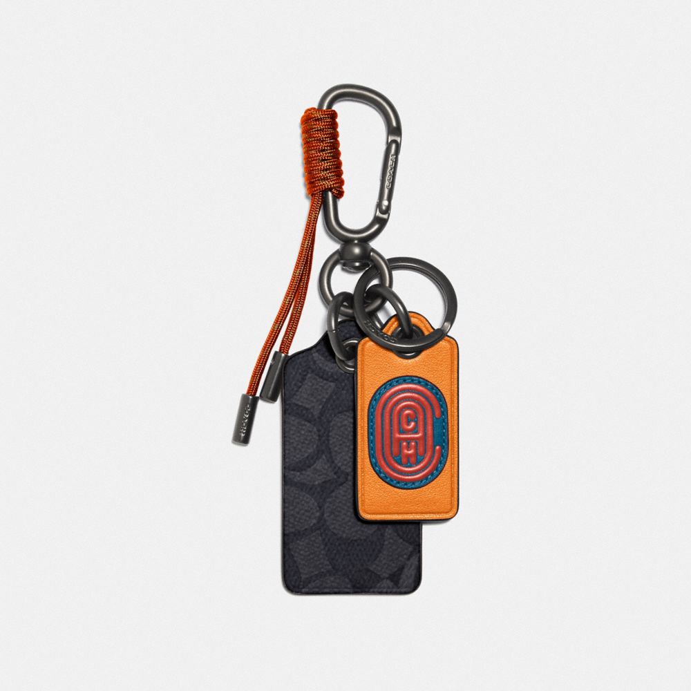 COACH Key Fob In Signature Canvas With Patch