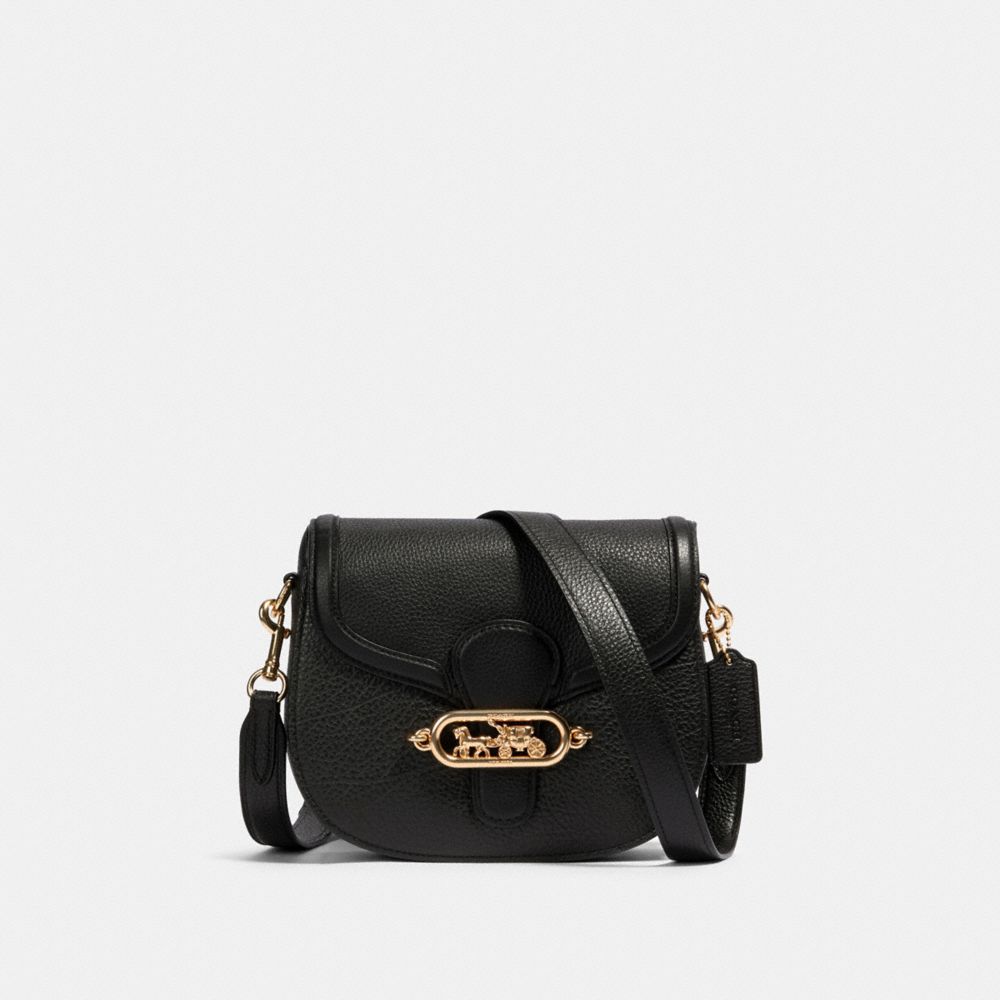 coach black saddle bag