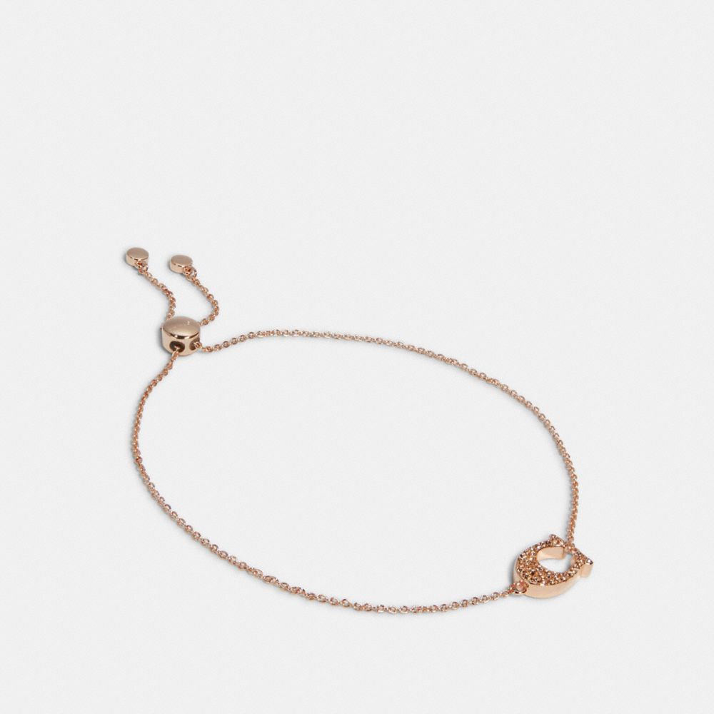 PAVE SIGNATURE SLIDER BRACELET