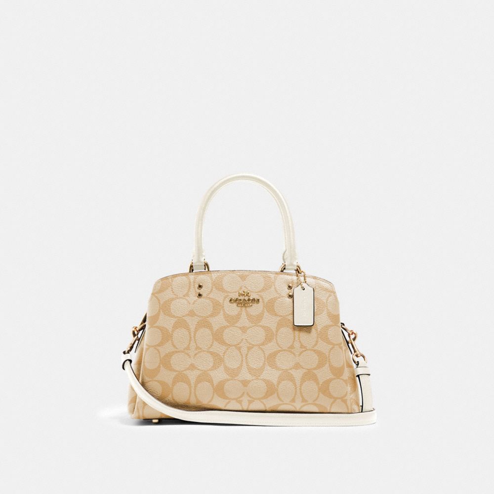 Coach Mini Lillie Carryall In Signature Canvas In Beige | ModeSens