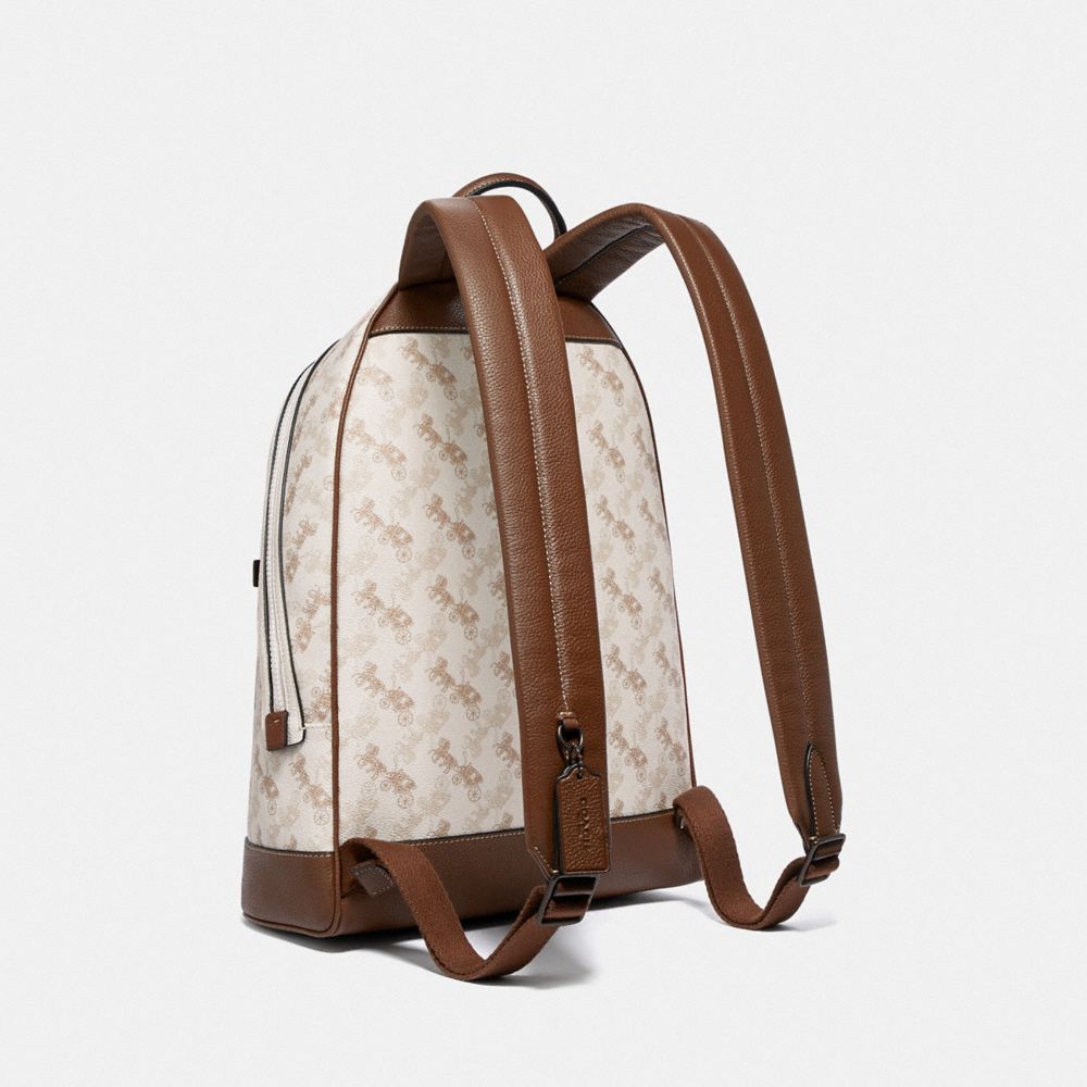 COACH Barrow Backpack With Horse And Carriage Print