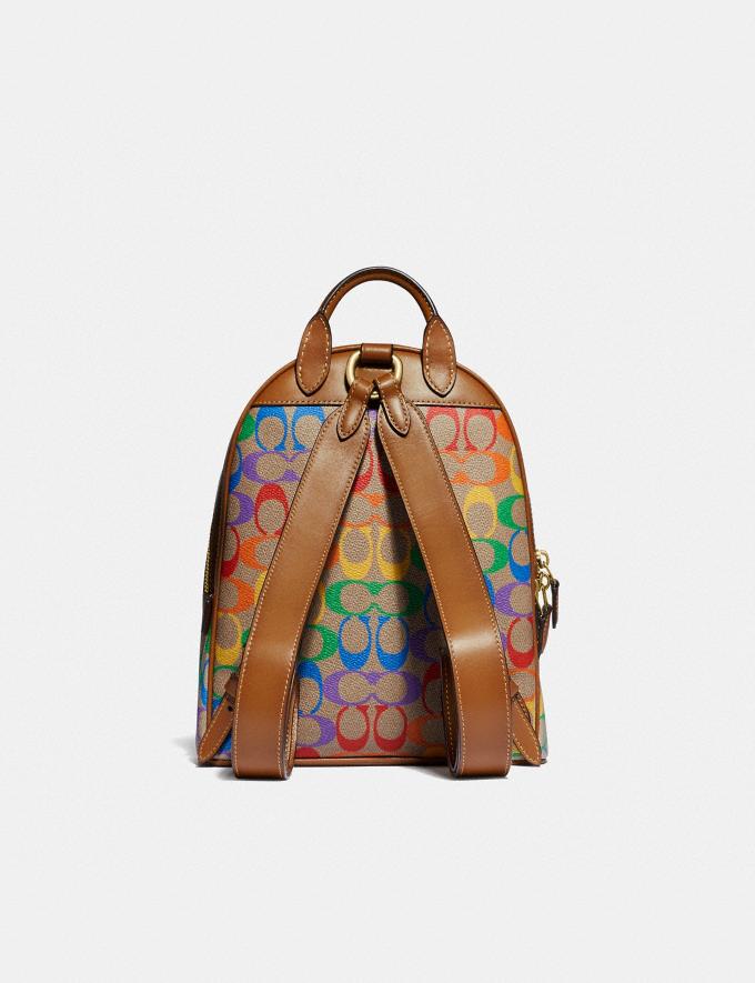 COACH: Carrie Backpack 23 In Rainbow Signature Canvas