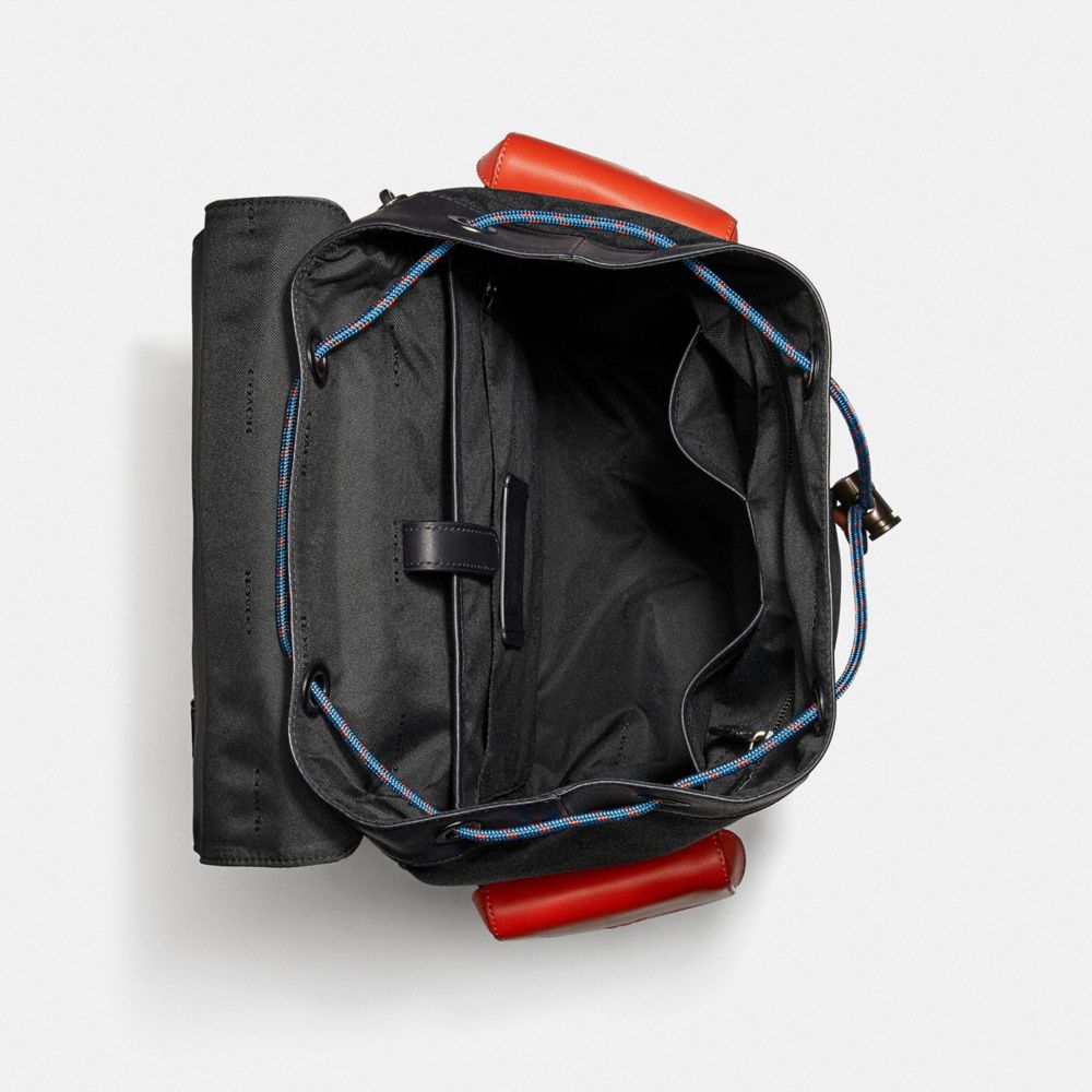 RIVINGTON BACKPACK IN COLORBLOCK SIGNATURE CANVAS WITH COACH PATCH - Alternate View 2