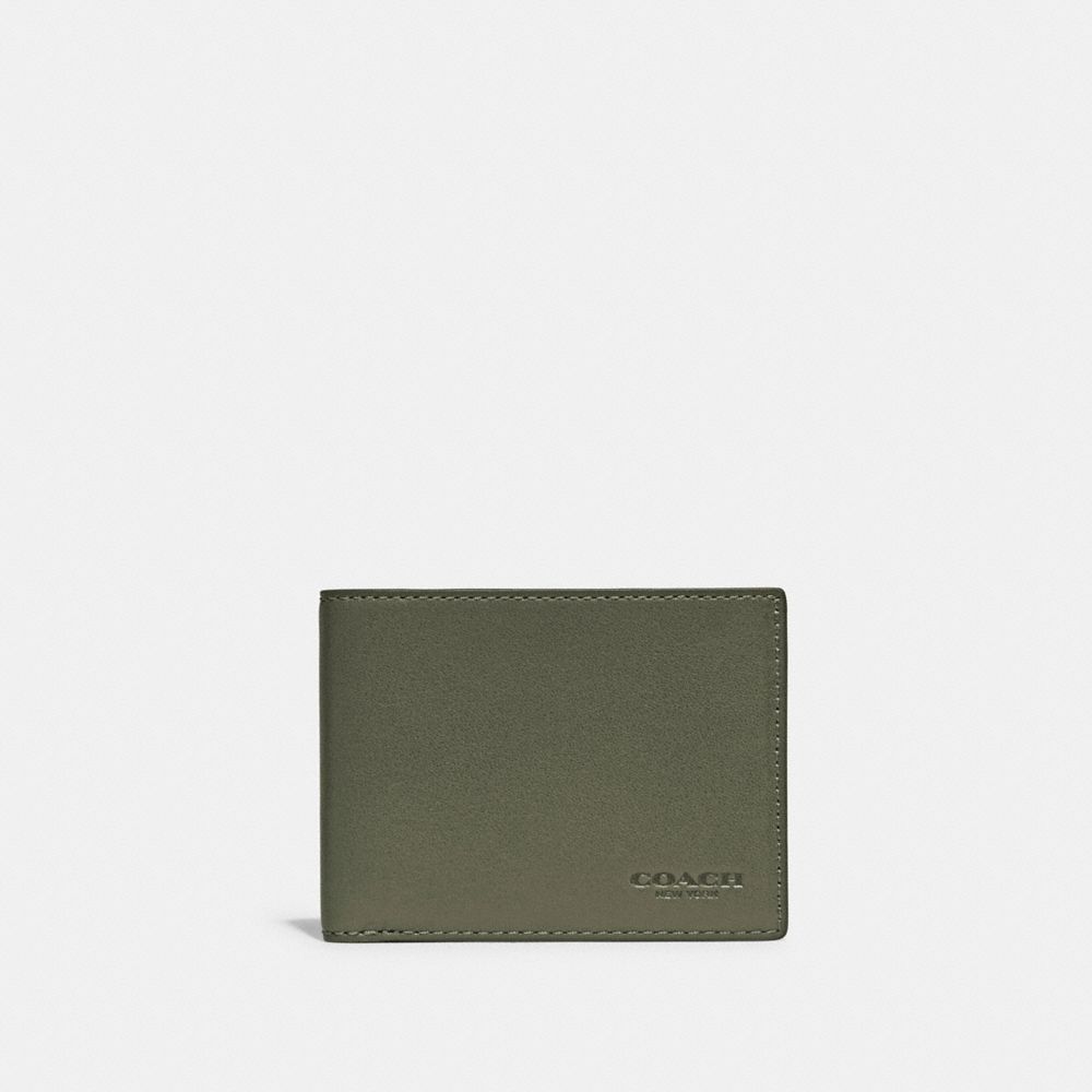 COACH®,SLIM BILLFOLD WALLET,Sport calf leather,Mini,,Front View