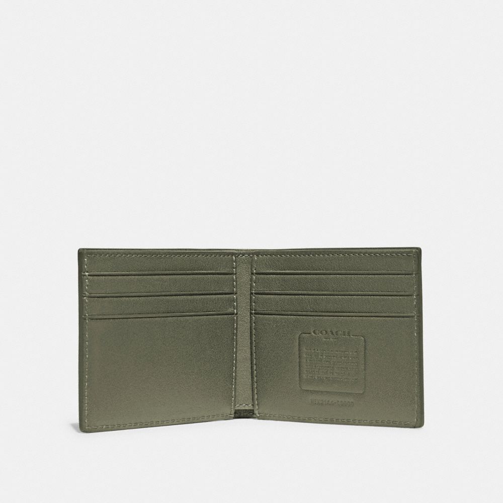 COACH®,SLIM BILLFOLD WALLET,Sport calf leather,Mini,,Inside View,Top View