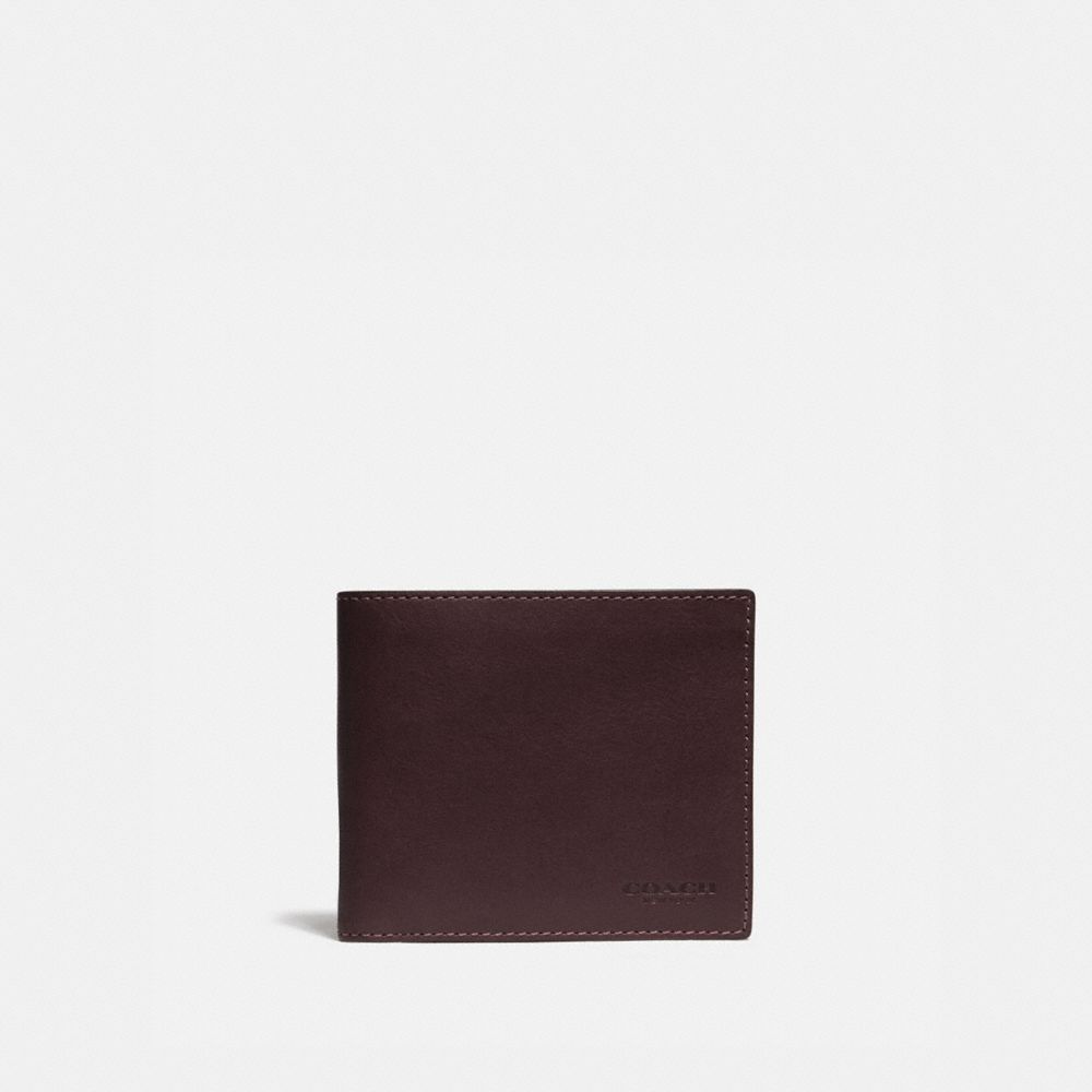 COACH®,SLIM BILLFOLD WALLET,Sport calf leather,Mini,,Front View