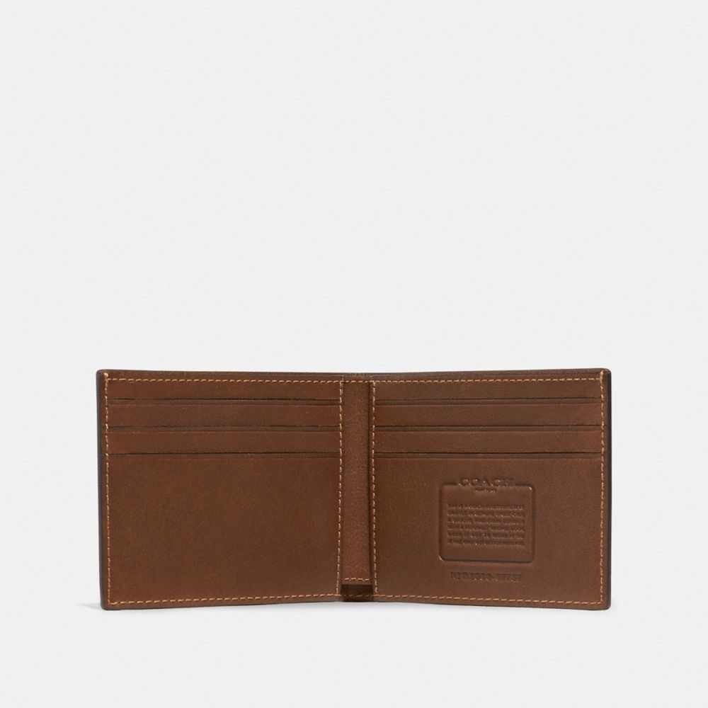 COACH®,SLIM BILLFOLD WALLET,Sport calf leather,Mini,,Inside View,Top View