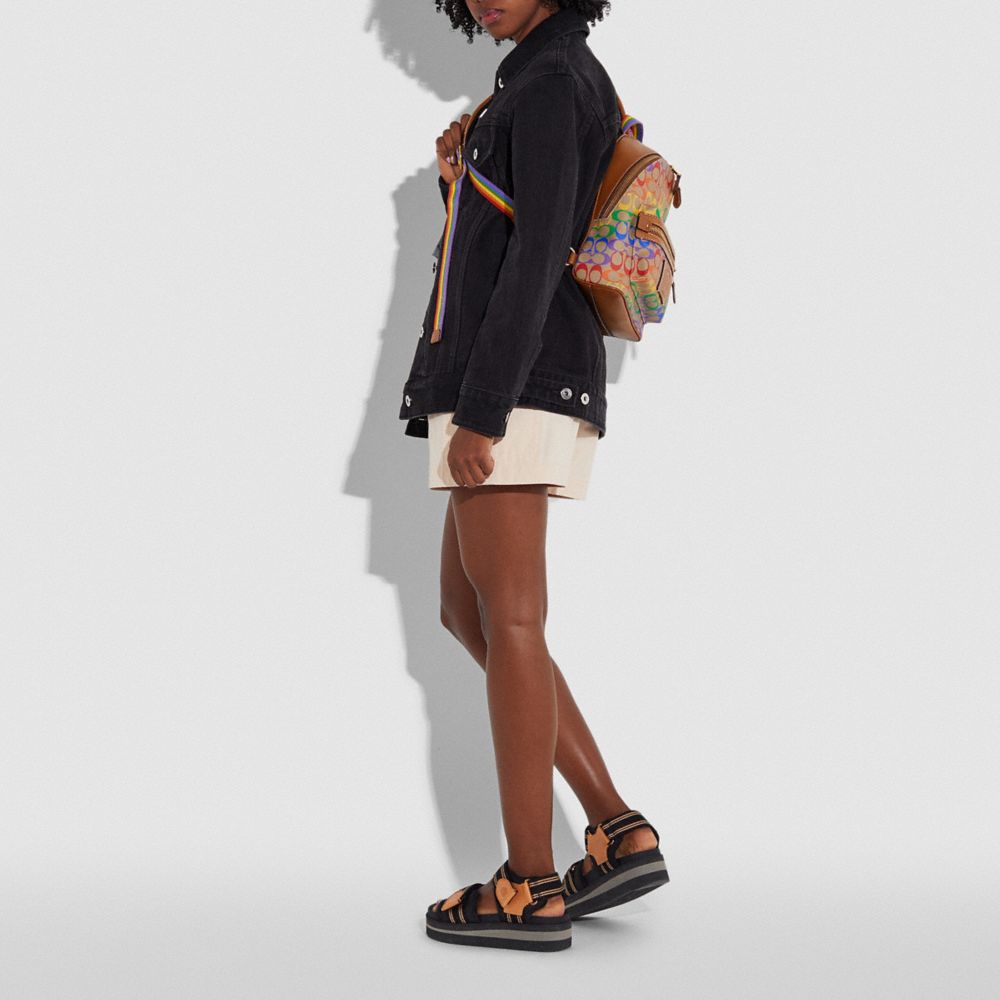 COACH Academy Pack In Rainbow Signature Canvas