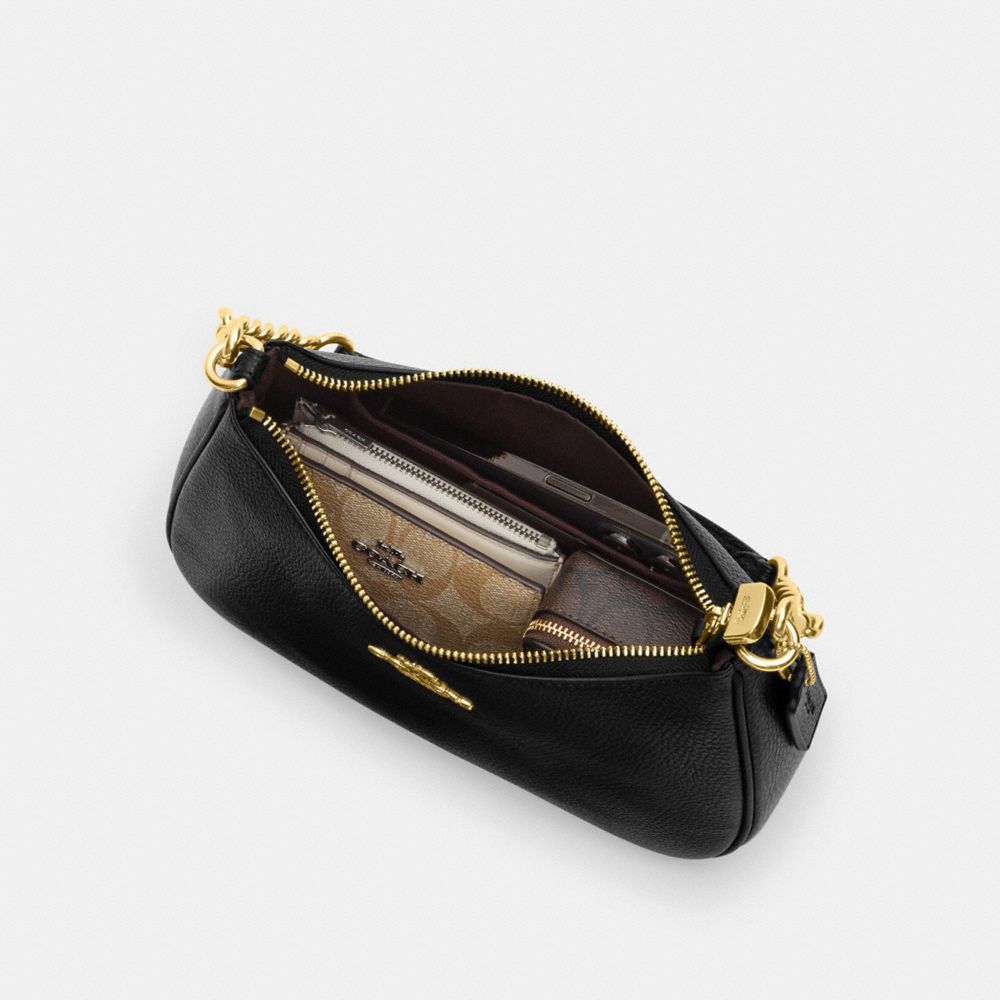 COACH®,TERI SHOULDER BAG IN SIGNATURE CANVAS,Signature Canvas,Anniversary,Gold/Khaki/Black,Collection