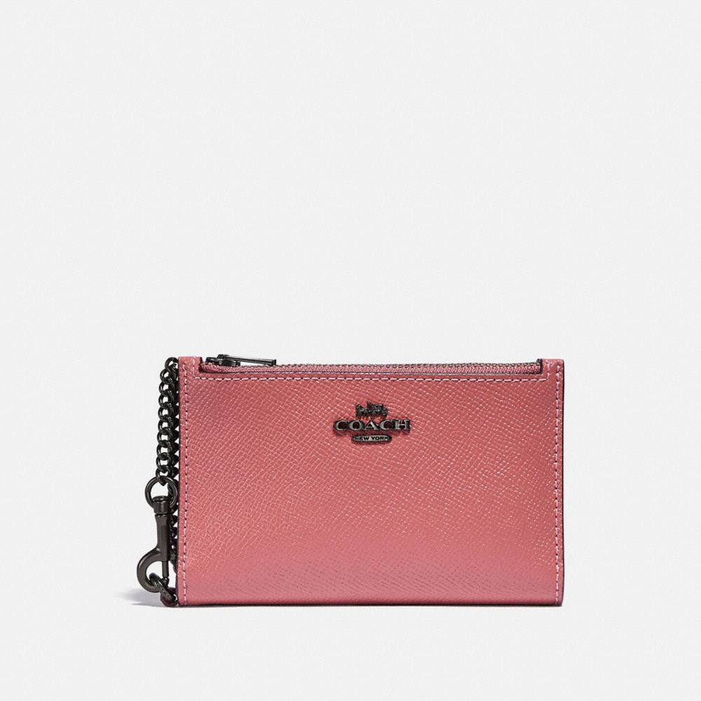 COACH Zip Chain Card Case In Colorblock