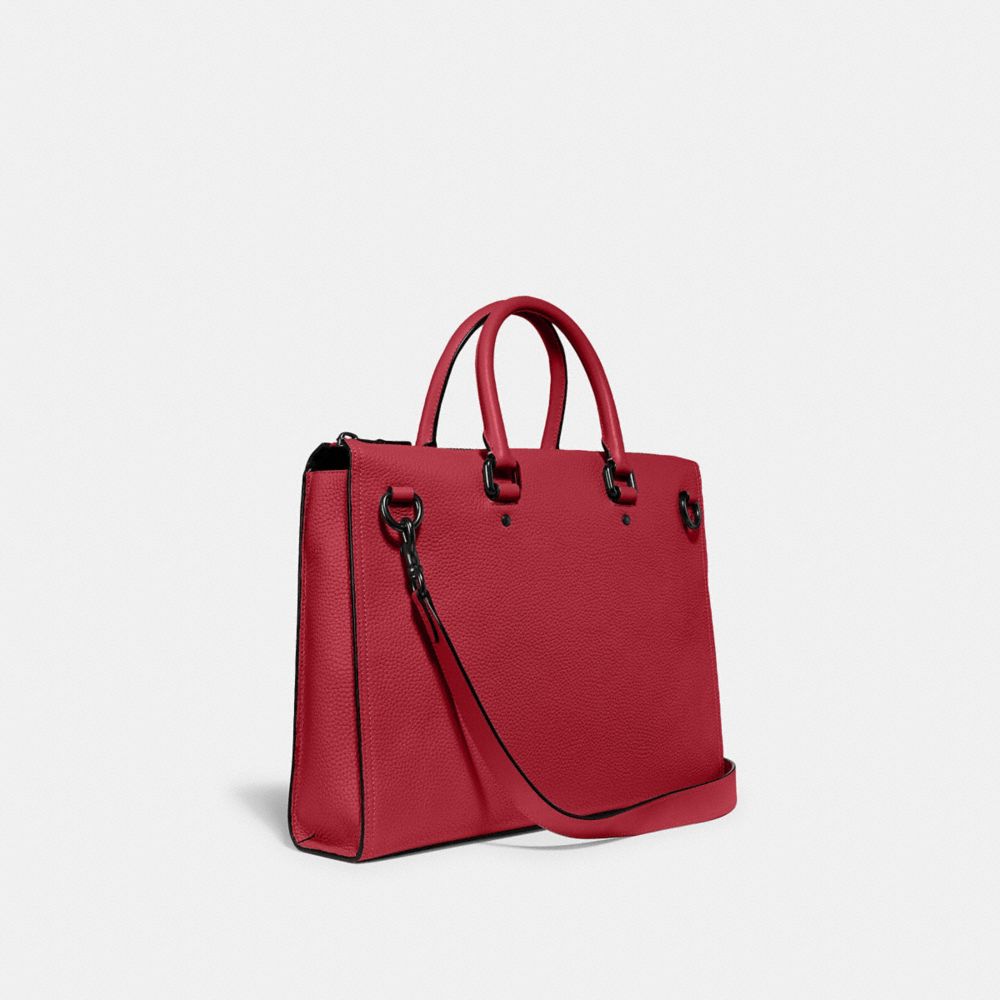 COACH®,Gotham Folio Bag,Leather,Briefcase,Embossed,Logo,Work,,Angle View