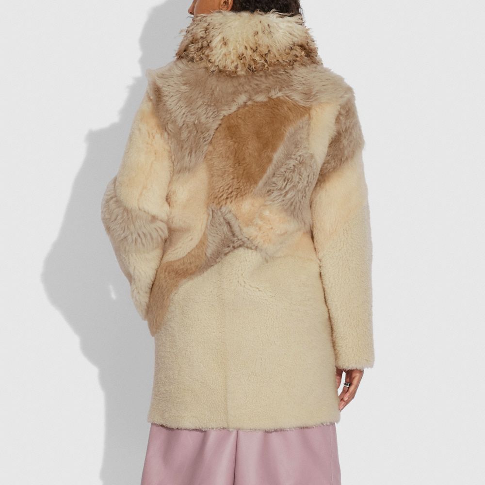 coach signature shearling coat